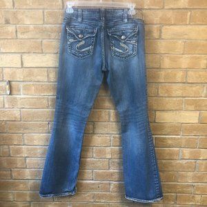 Silver Jeans Suki Surplus Low Rise Boot Cut Thick Stitch Jeans Size W31/L34